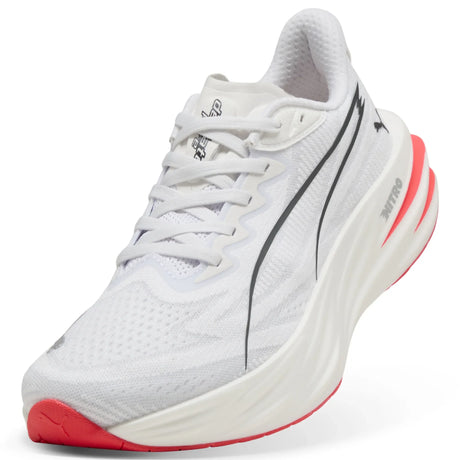 Puma Deviate Pure Nitro Women's Running Shoes - Puma White / Ultra Red