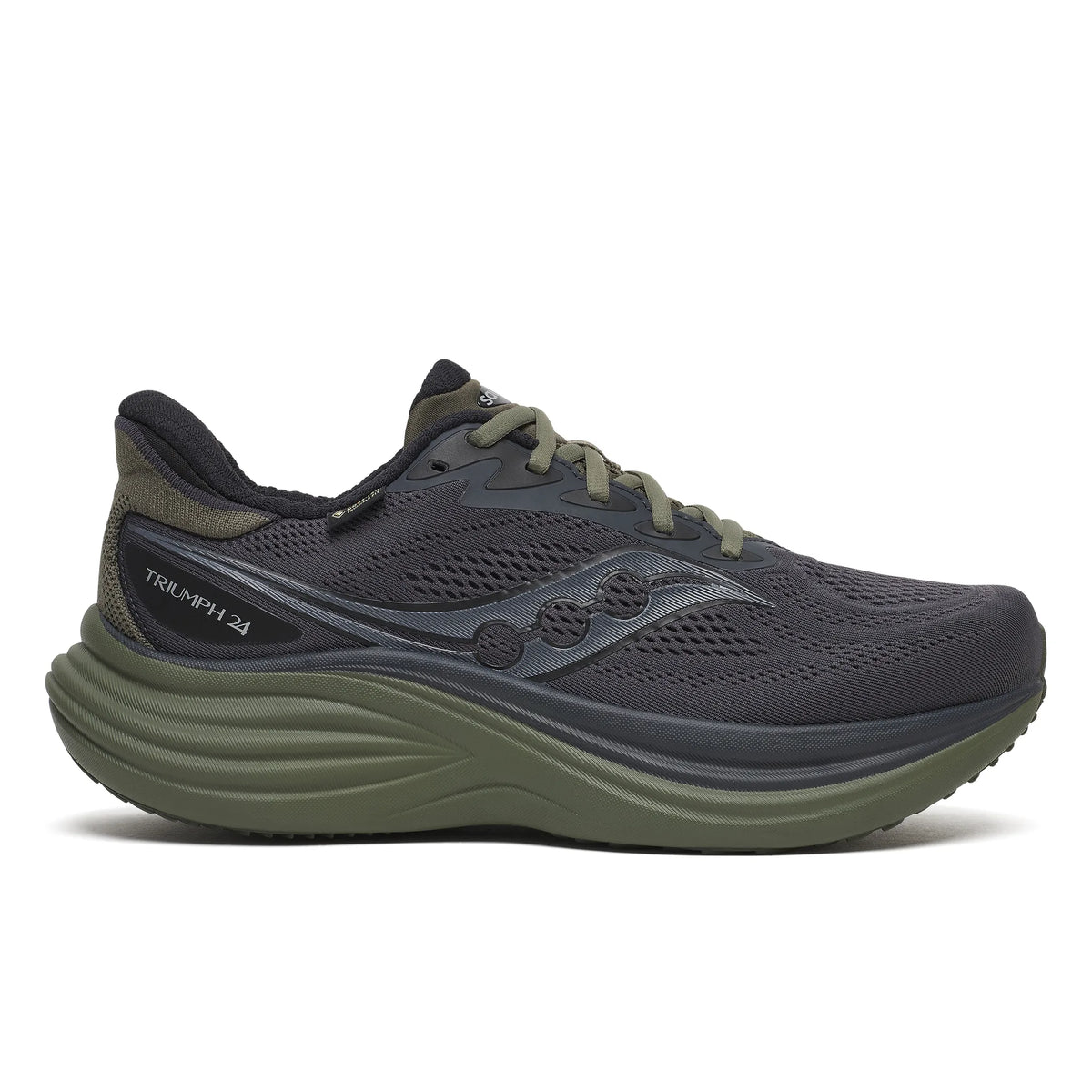 Saucony Triumph 24 GTX chaussures de course à pied homme - Ebony / Fatigue