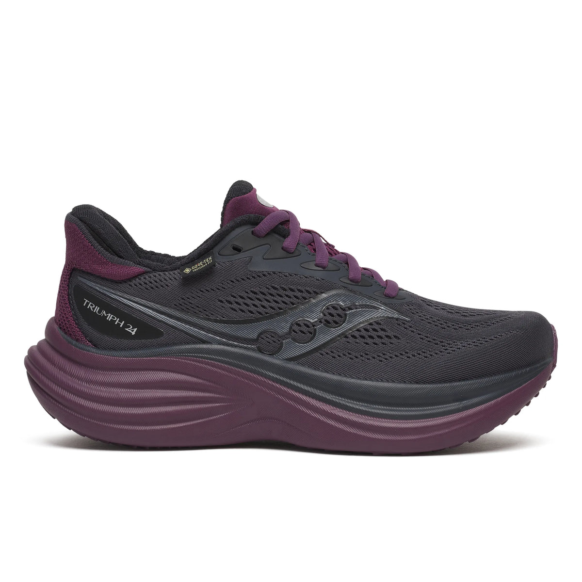 Saucony Triumph 24 GTX chaussures de course à pied femme - Ebony / Eggplant