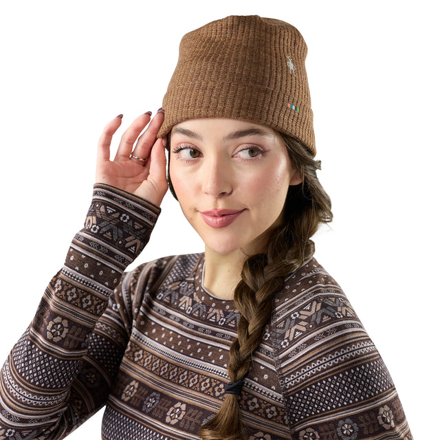 Tuque côtelée Smartwool Thermal Merino unisexe - Mocha Heather