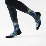 Smartwool Treeline printed trail running crew socks for men - Deep Navy, second view