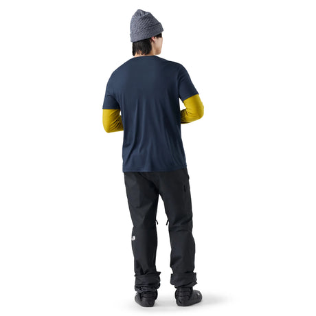 Smartwool t-shirt graphique Alpine Trace pour homme - Marine profond, vue de dos
