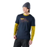Smartwool t-shirt graphique Alpine Trace pour homme - Marine profond, vue de face