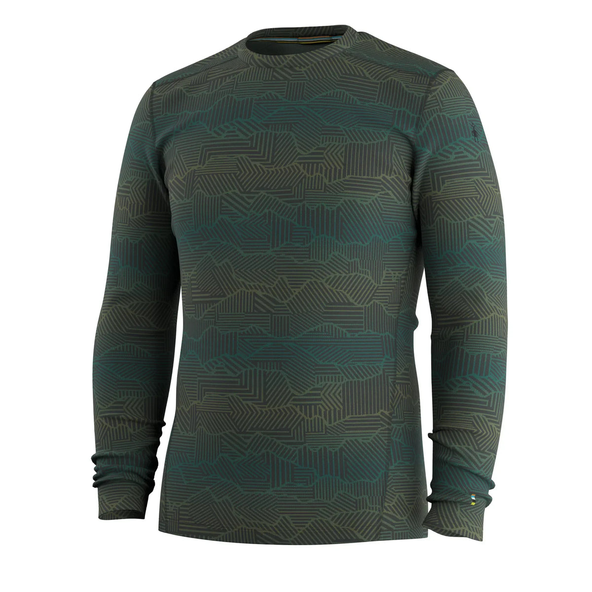 Chandail de base Smartwool Classic Thermal Merino pour homme – Anthracite Sommets Géo (vue détaillée 10)