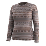 Smartwool haut de base Classic Thermal Merino pour femme – Moka Fair Isle (vue détaillée 10)