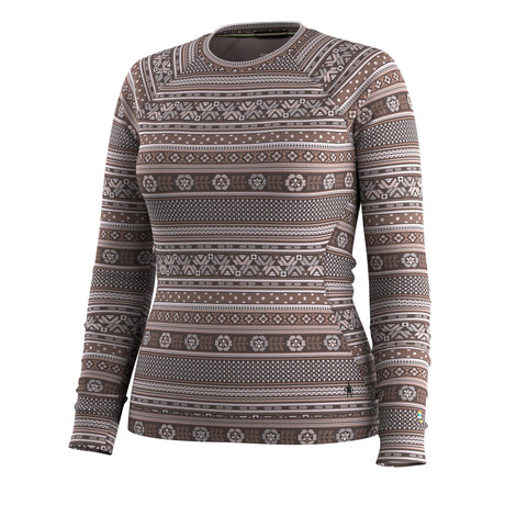 Smartwool haut de base Classic Thermal Merino pour femme – Moka Fair Isle (vue détaillée 10)
