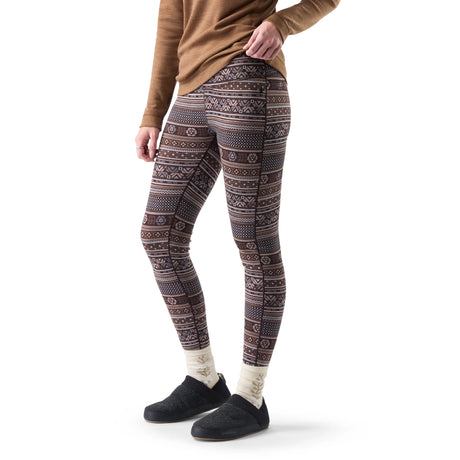 Smartwool caleçon long Classic Thermal Merino pour femme – Moka Fair Isle (vue principale)