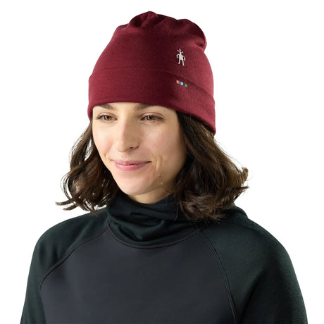 Tuque à revers Smartwool Thermal Merino réversible unisexe - Cherry Lacquer
