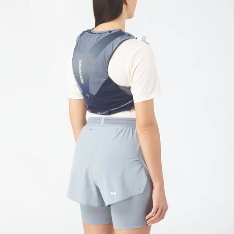 Salomon Salomon ADV Skin 5 Gradient veste d'hydratation de course à pied - Maritime Blue / Grisaille / Sunny Lime