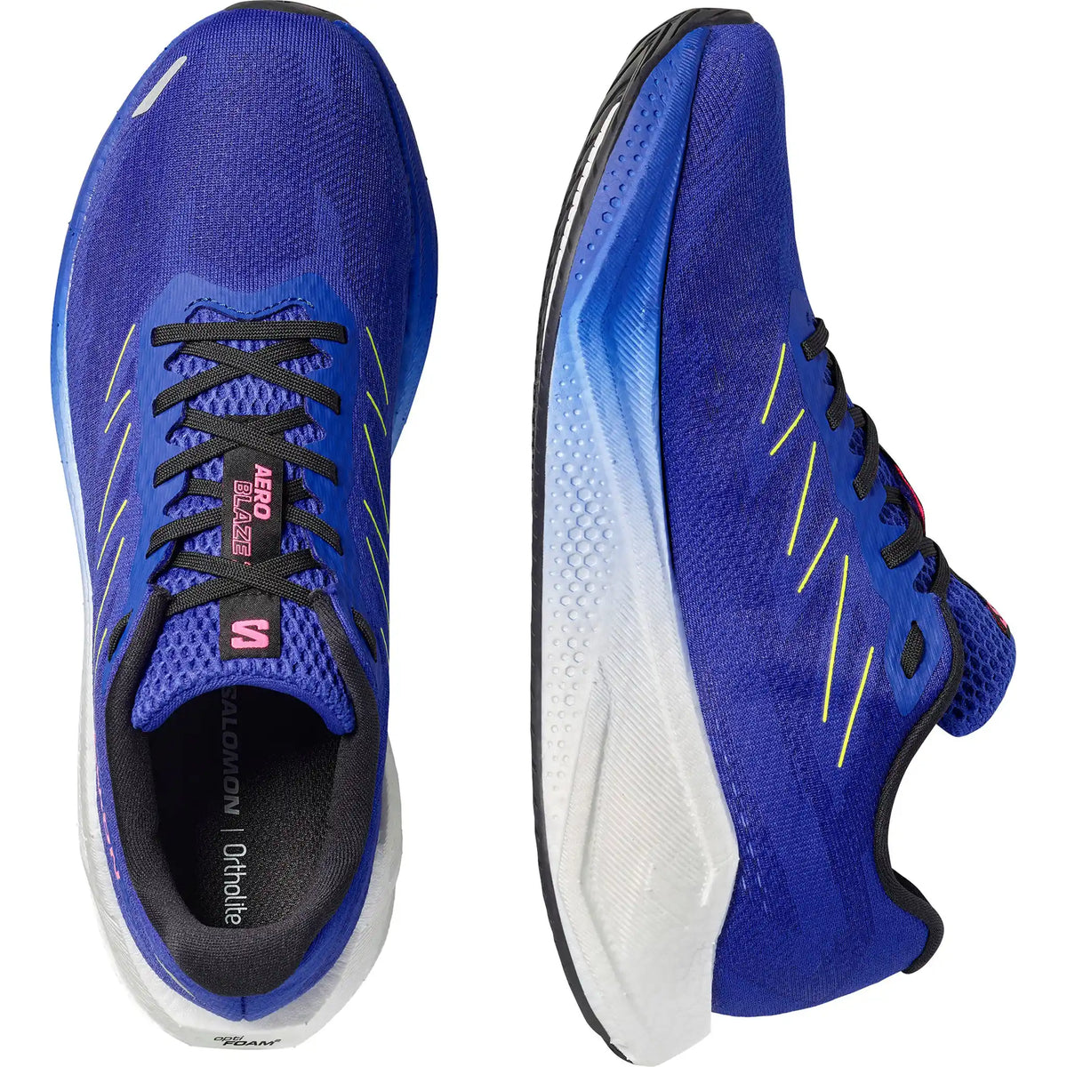 Salomon Aero Blaze 3 chaussures de course à pied homme - Bluing / White / Acid Lime