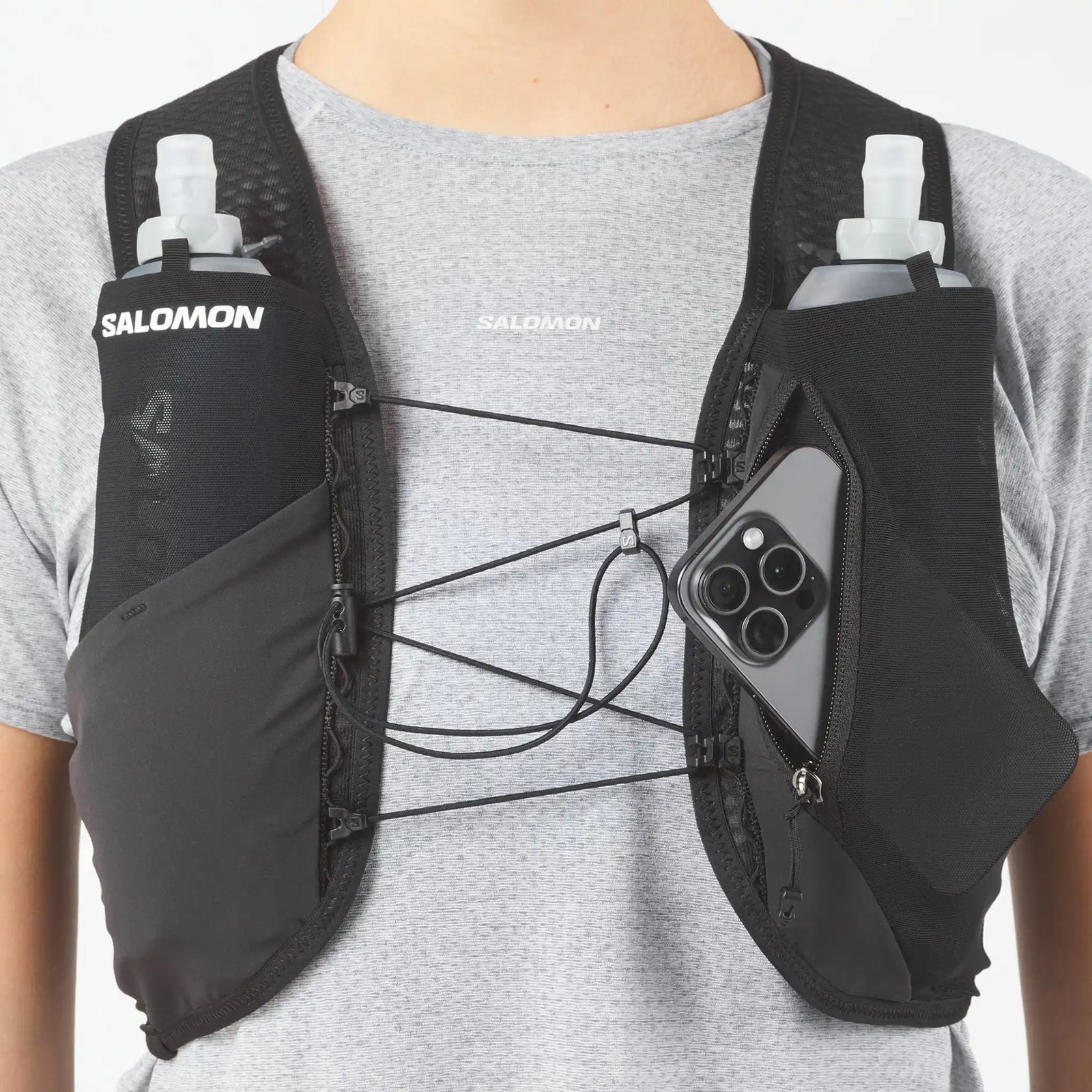 Salomon GRAVEL Skin 4 veste d'hydratation de course à pied - Noir