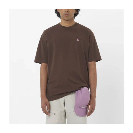 Salomon Round Logo Graphic T-shirt pour homme - Coffee Bean
