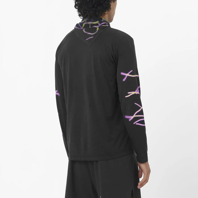 Salomon SHAKEout Core Graphic T-shirt à manches longues pour homme - Deep Black