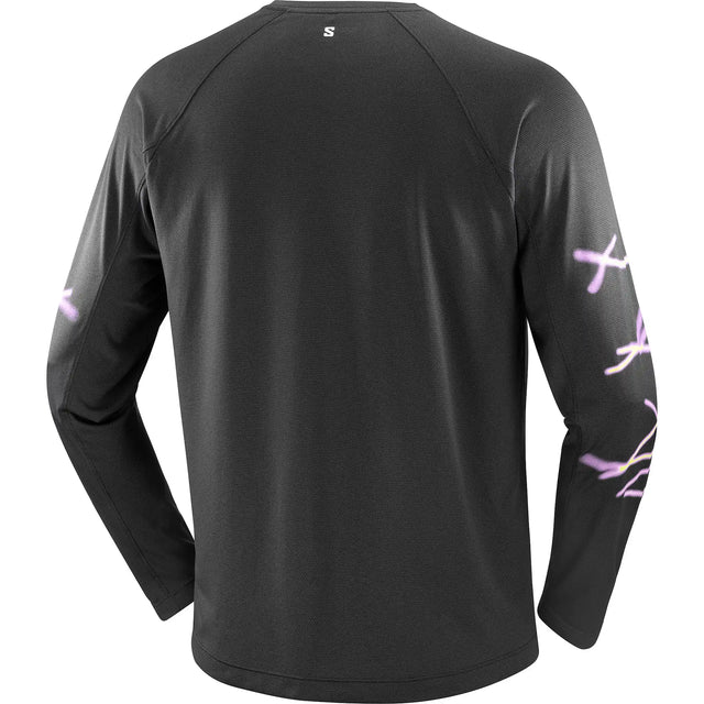 Salomon SHAKEout Core Graphic T-shirt à manches longues pour homme - Deep Black