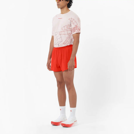 Salomon S/LAB Speed T-shirt à manches courtes homme- Lilac Ash / Fiery R