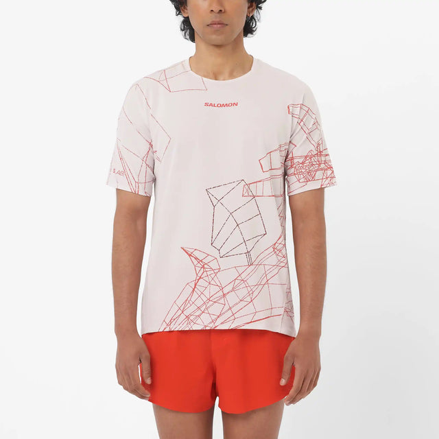 Salomon S/LAB Speed T-shirt à manches courtes homme- Lilac Ash / Fiery R