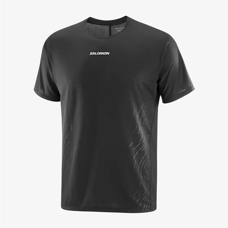 Salomon Sense Aero Graphic T-shirt à manches courtes pour homme - Deep Black / Black Beauty
