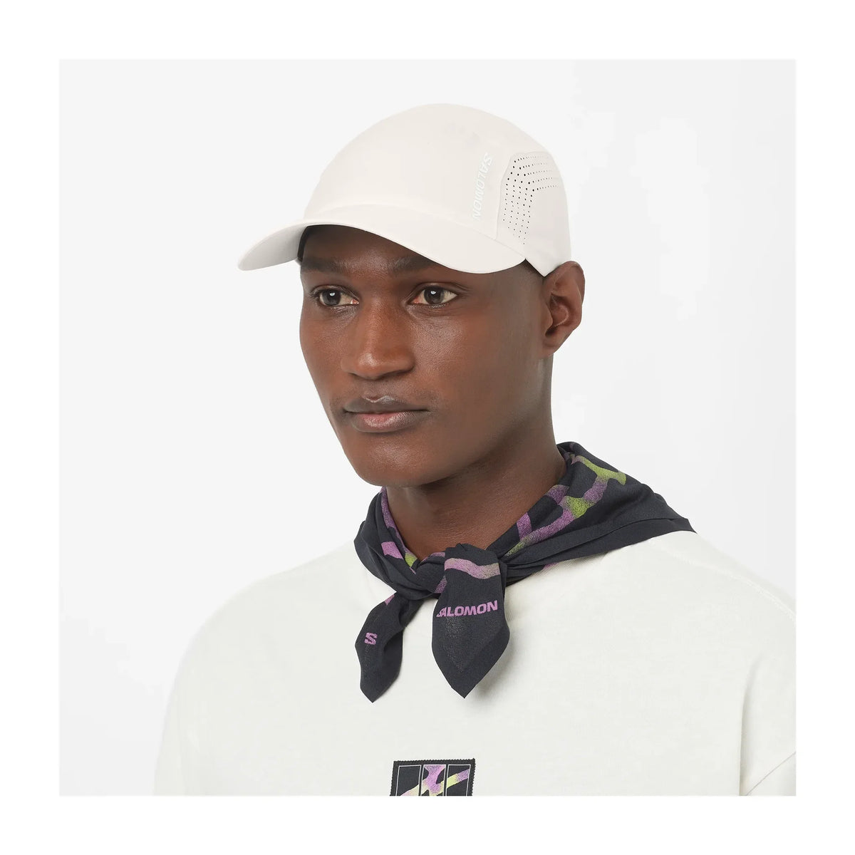 Casquette de course à pied Salomon Shakeout - Whisper White
