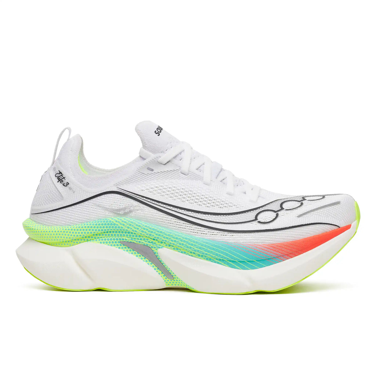 Saucony Endorphin Elite 3 unisex carbon running shoe - White / Multi