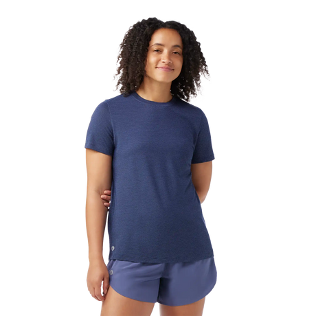 Smartwool T-shirt Active Mesh pour femme - Nuit tombante / Marine foncé