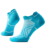 Smartwool socquette basse de course pour femme - Blanc / Bleu capri