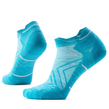 Smartwool socquette basse de course pour femme - Blanc / Bleu capri