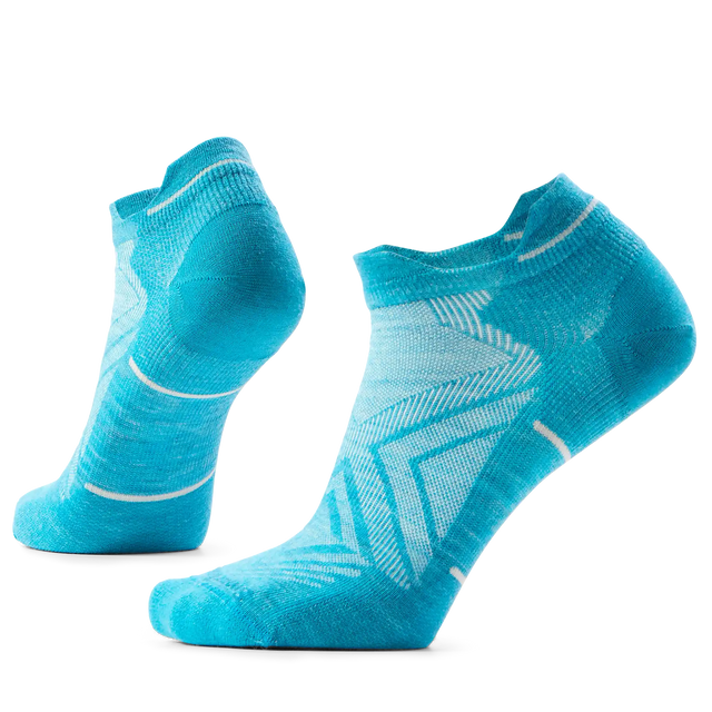 Smartwool socquette basse de course pour femme - Blanc / Bleu capri