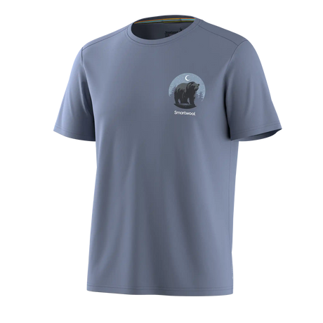 Smartwool t-shirt imprimé Lunar Bear Active pour homme - Bleu nuit tombante