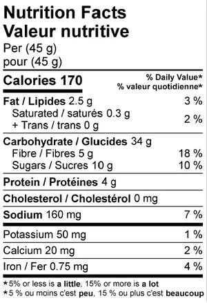 Nutrition facts - Krono Strawberry and Cream Crispy Rice Bar