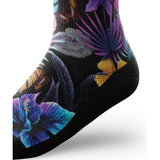 Outway Tropic Flare Crew unisex running sock - Purple / Black - side view