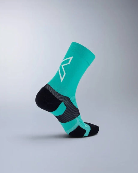 2XU Vectr Light Cushion Crew chaussettes de course à pied - Aurora / Noir