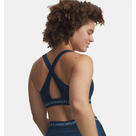 Under Armour UA Crossback Mid – Soutien-gorge sport croisé au dos - Wham Blue / Blue Haze / Blue Haze