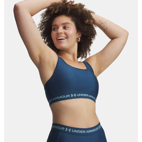 Under Armour UA Crossback Mid – Soutien-gorge sport croisé au dos - Wham Blue / Blue Haze / Blue Haze