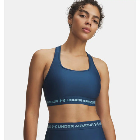 Under Armour UA Crossback Mid – Soutien-gorge sport croisé au dos - Wham Blue / Blue Haze / Blue Haze