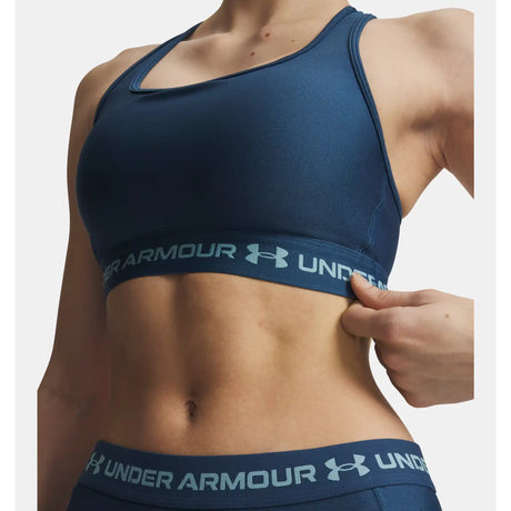 Under Armour UA Crossback Mid – Soutien-gorge sport croisé au dos - Wham Blue / Blue Haze / Blue Haze
