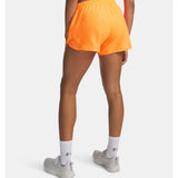 Under Armour UA Fly-By short 8 cm (3 po) pour femme - Electric Tangerine / Electric Tangerine / Reflective