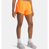 Under Armour UA Fly-By short 8 cm (3 po) pour femme - Electric Tangerine / Electric Tangerine / Reflective