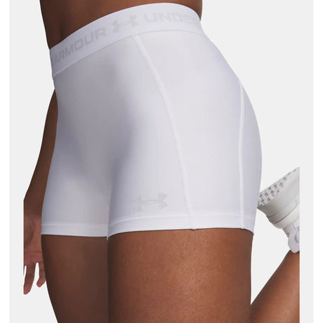 Under Armour Heatgear short court 8 cm femme - White / Halo Grey