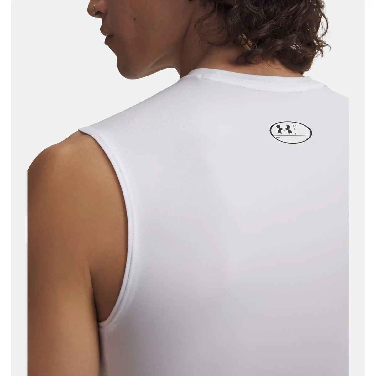 Under Armour UA HeatGear Armour - haut sans manches pour homme - Blanc / Noir