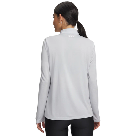 Under Armour Tech Half Zip Twist chandail de course à pied pour femme - Halo Grey / White