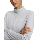 Under Armour Tech Half Zip Twist chandail de course à pied pour femme - Halo Grey / White