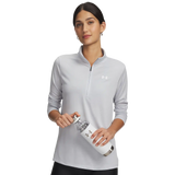 Under Armour Tech Half Zip Twist chandail de course à pied pour femme - Halo Grey / White