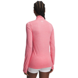 Under Armour Tech Half Zip Twist chandail de course à pied pour femme - Bittersweet Pink / White