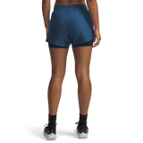 UA Fly-By short 2-en-1 pour femme - Wham Blue / Academy Reflective