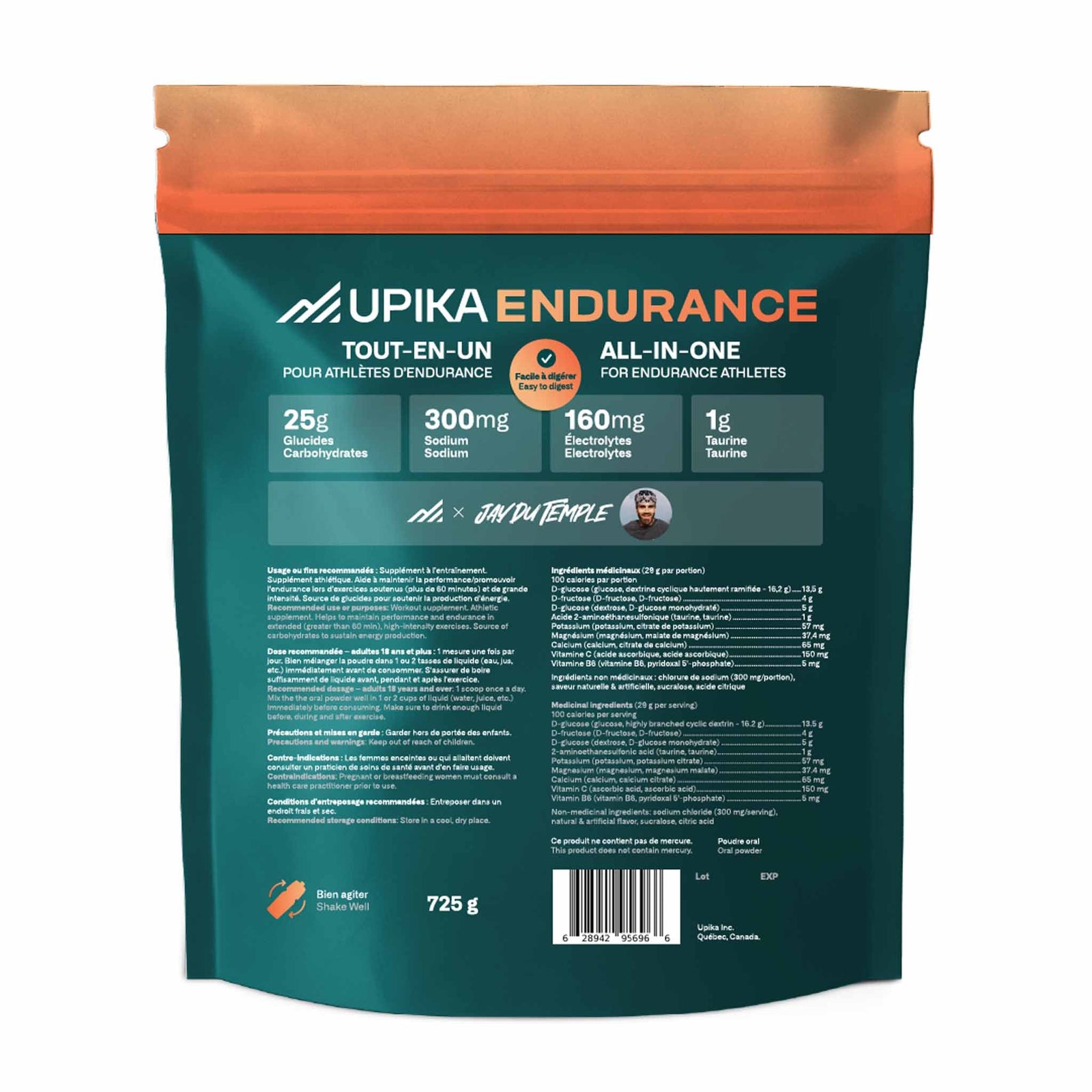Upika Endurance Upika Endurance carburant pour sport d'endurance - 25 portions