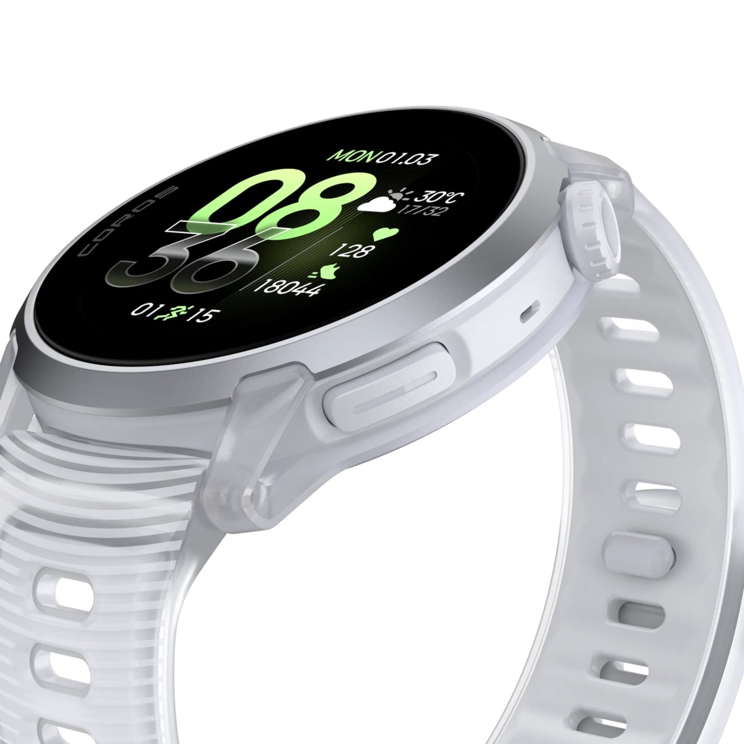 COROS Pace 4 Aluminium Blanc nuage - vue 3 | Cloud White view 3