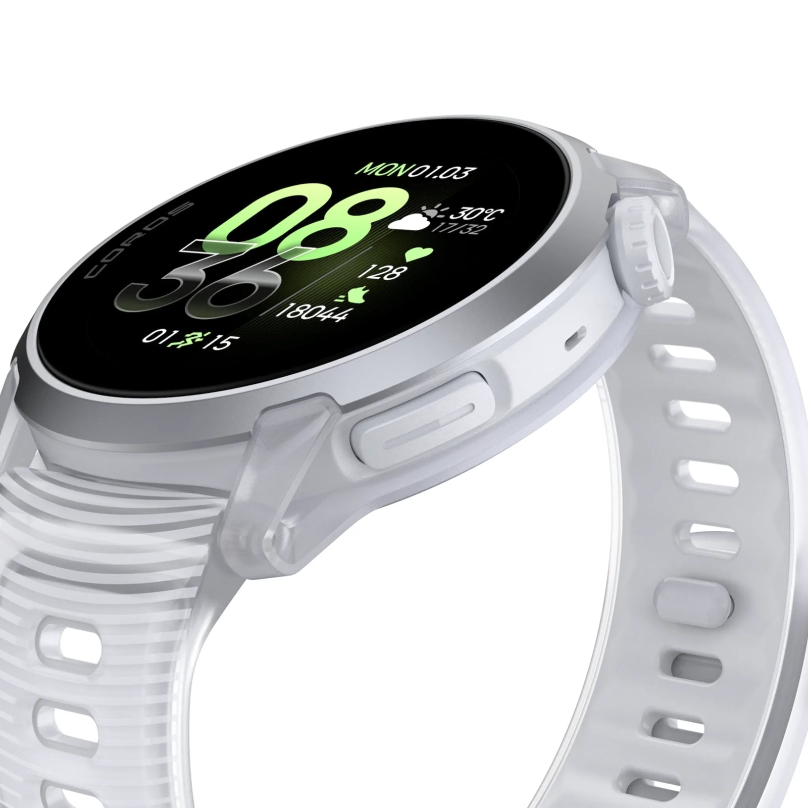 COROS Pace 4 Aluminium Blanc nuage - vue 3 | Cloud White view 3
