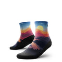 Outway Wanderlight Quarter chaussette de course unisexe - Bleu / Orange - paire, vue de trois quarts