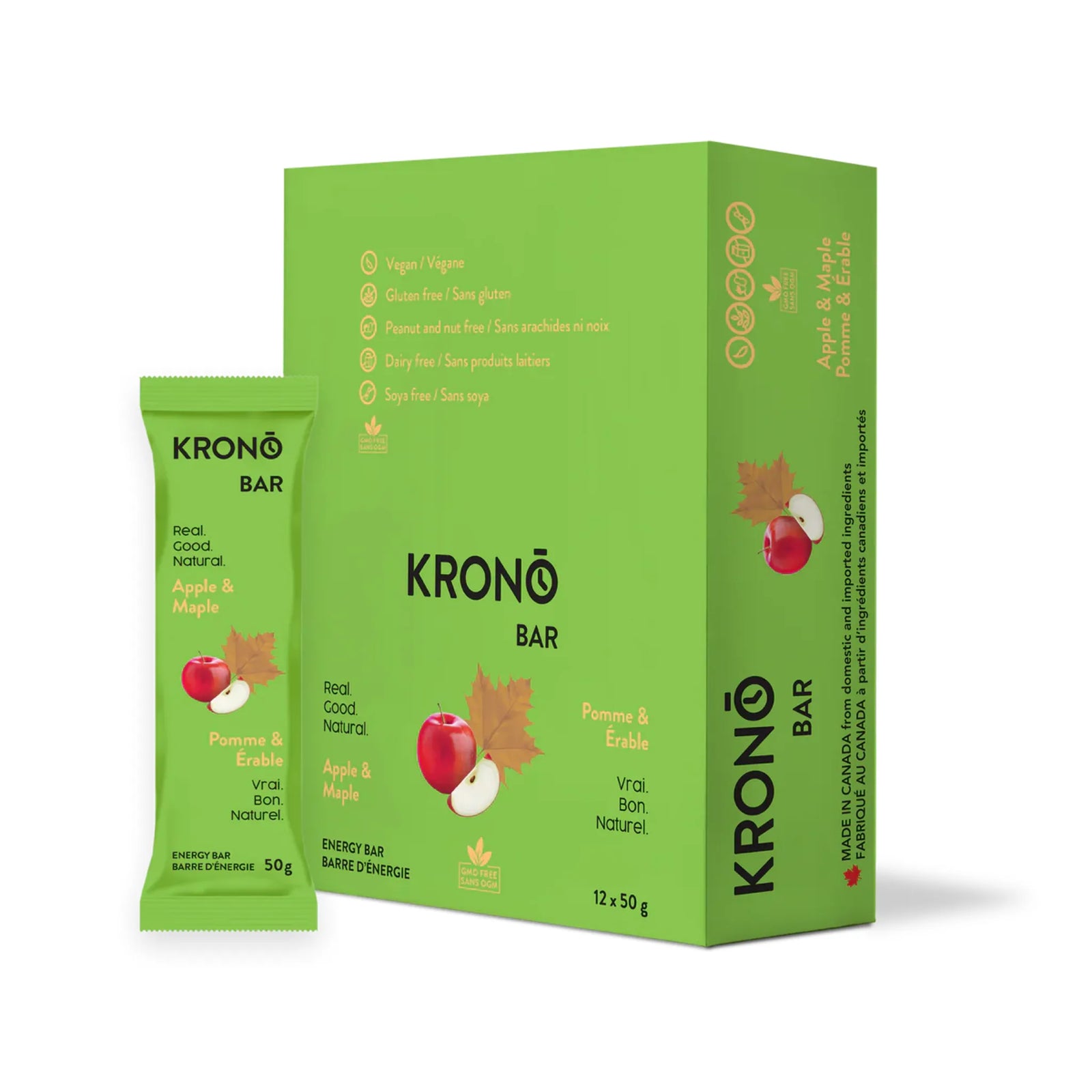 Krono Nutrition Energy Bar Apple & Maple - Box of 12