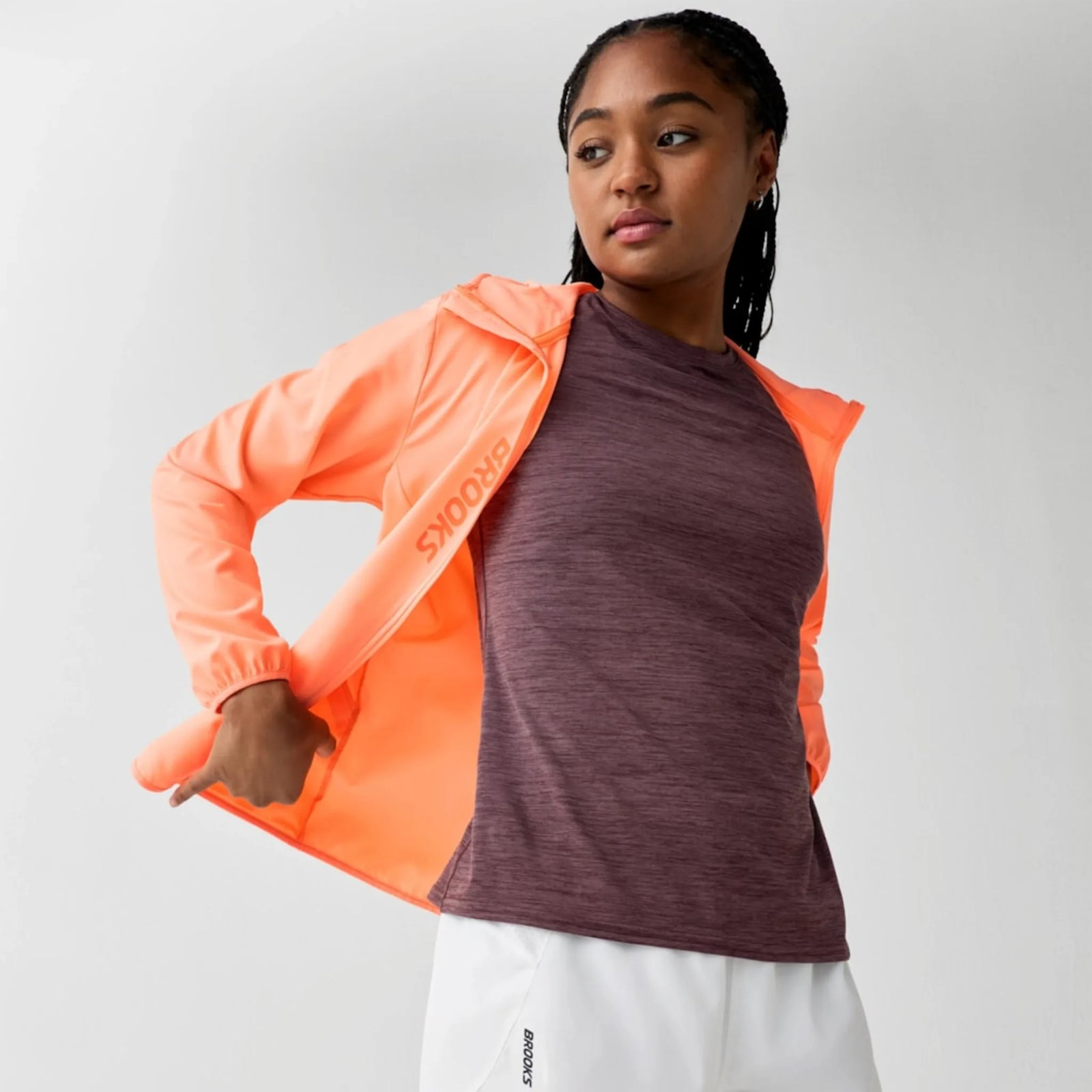 Brooks Canopy Jacket veste coupe-vent femme Cyber Peach